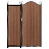 Donaldson Tall Composite Side Gates & Fixed Panel - Mahogany - Dark Brown_c