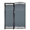Douglas Tall Aluminium Side Gates & Fixed Panel - 7016 Anthracite Grey_c