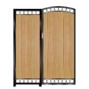 Douglas Tall Composite Side Gates & Fixed Panel - Golden Oak Light Brown_c
