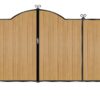 Drummond Composite Sliding Gate - Golden Oak Light Brown_c