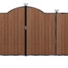 Drummond Composite Sliding Gate - Mahogany - Dark Brown_c
