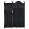 Drummond Tall Aluminium Side Gates & Fixed Panel - Black_c