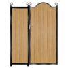 Drummond Tall Composite Side Gates & Fixed Panel - Golden Oak Light Brown_c