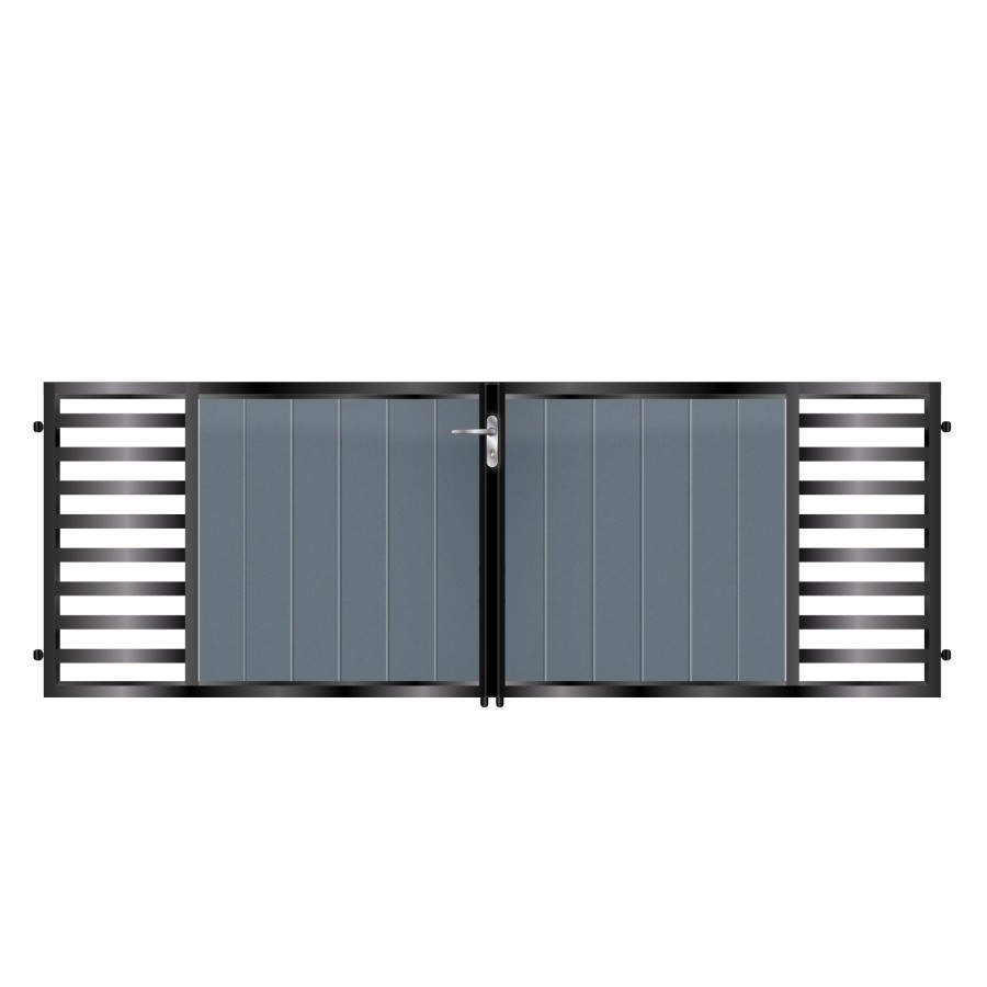 Edwards Short Aluminium Driveway Gate - 7016 Anthracite Grey_c