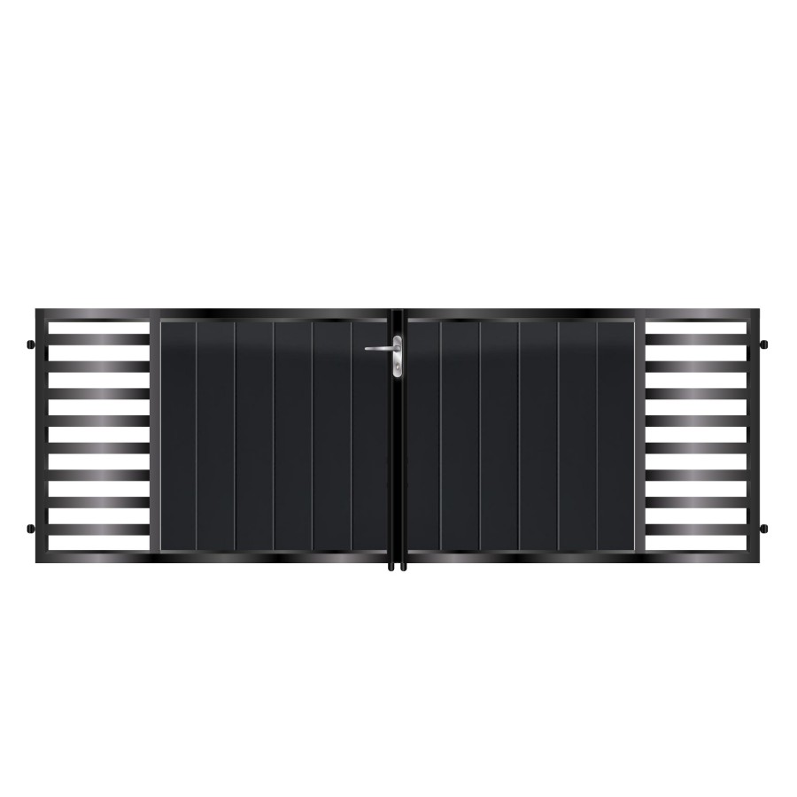 Edwards Short Aluminium Driveway Gate - Black_c