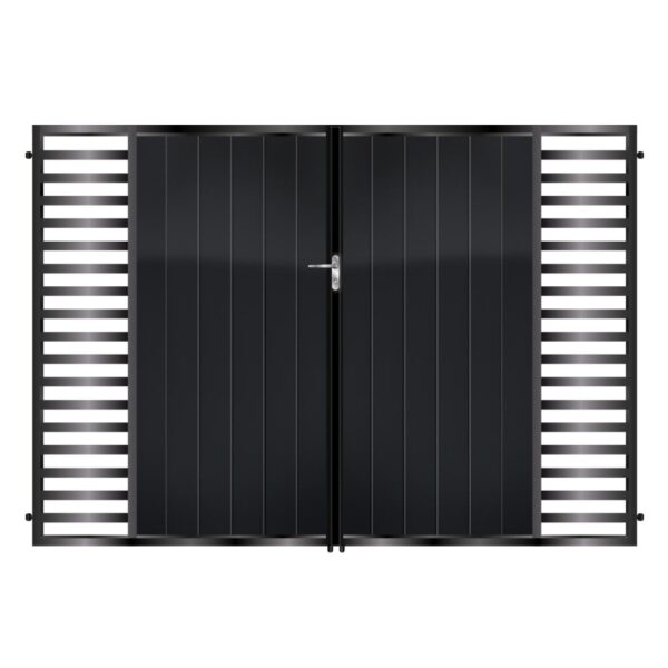 Edwards Tall Aluminium Driveway Gate - Black_c