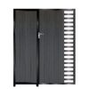 Edwards Tall Composite Side Gates & Fixed Panel - Black_c