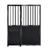 Evans Tall Aluminium Side Gates & Fixed Panel - Black_c