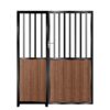Evans Tall Composite Side Gates & Fixed Panel - Mahogany - Dark Brown_c