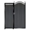 Farquar Tall Composite Side Gates & Fixed Panel - Black_c