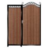 Farquar Tall Composite Side Gates & Fixed Panel - Mahogany - Dark Brown_c