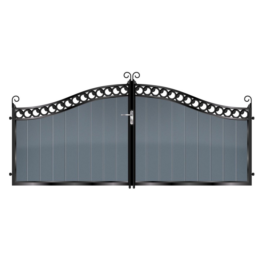 Farquhar Short Aluminium Driveway Gate - 7016 Anthracite Grey_c