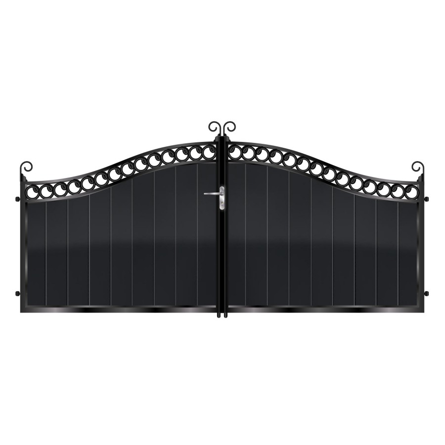 Farquhar Short Aluminium Driveway Gate - Black_c