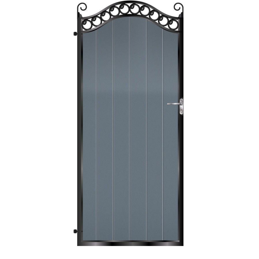 Farquhar Tall Aluminium Side Gate - 7016 Anthracite Grey_c