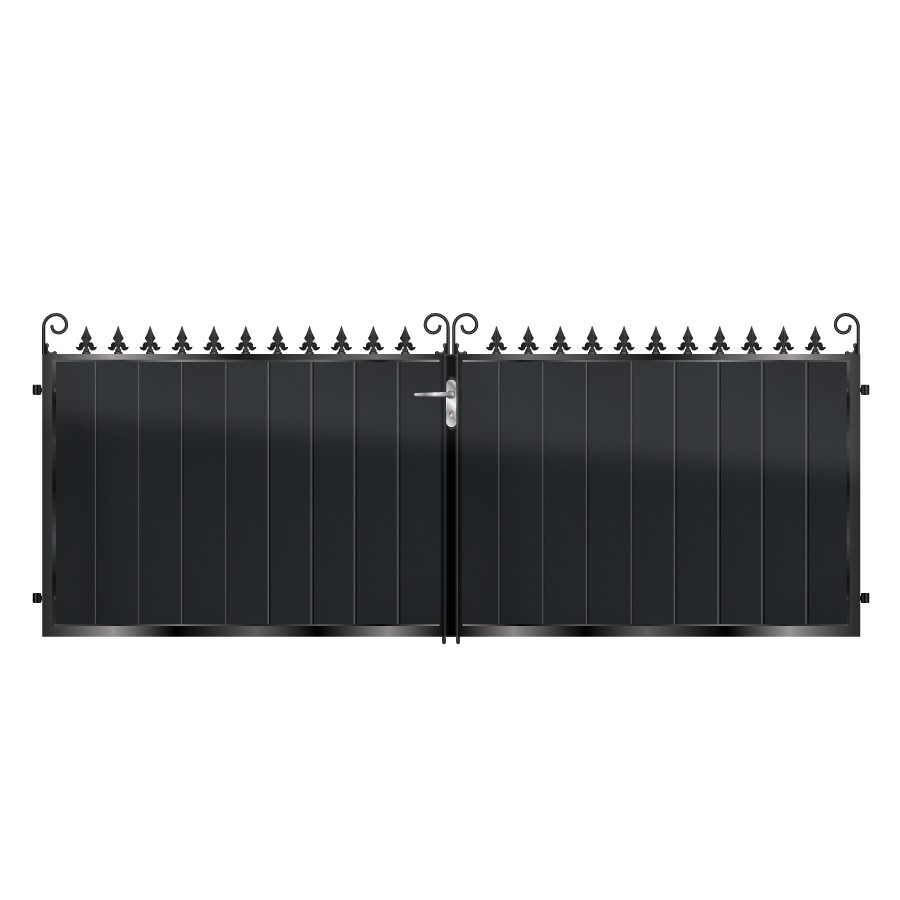 Fraser Short Aluminium Driveway Gate - Black_c