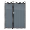 Fraser Tall Aluminium Side Gates & Fixed Panel - 7016 Anthracite Grey_c