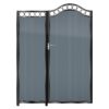 Graham Tall Aluminium Side Gates & Fixed Panel - 7016 Anthracite Grey_c