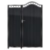 Graham Tall Aluminium Side Gates & Fixed Panel - Black_c