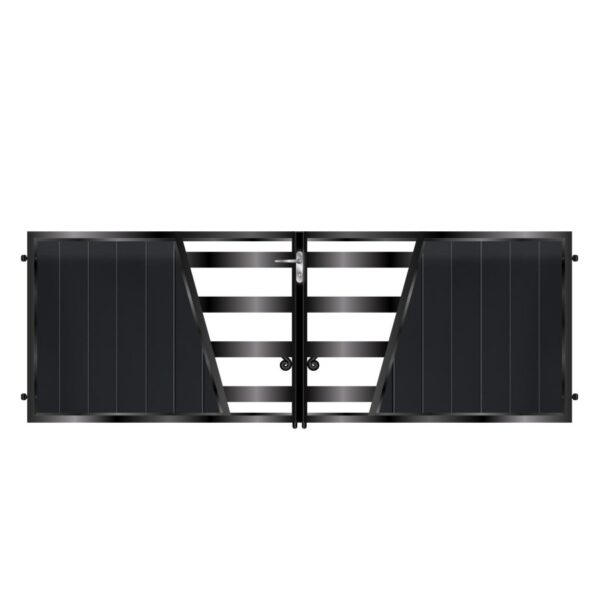 Harris Short Aluminium Driveway Gate - Black_c