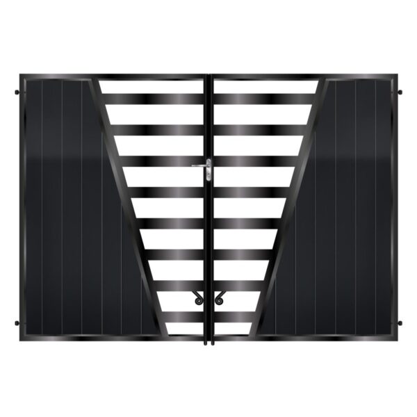 Harris Tall Aluminium Driveway Gate - Black_c