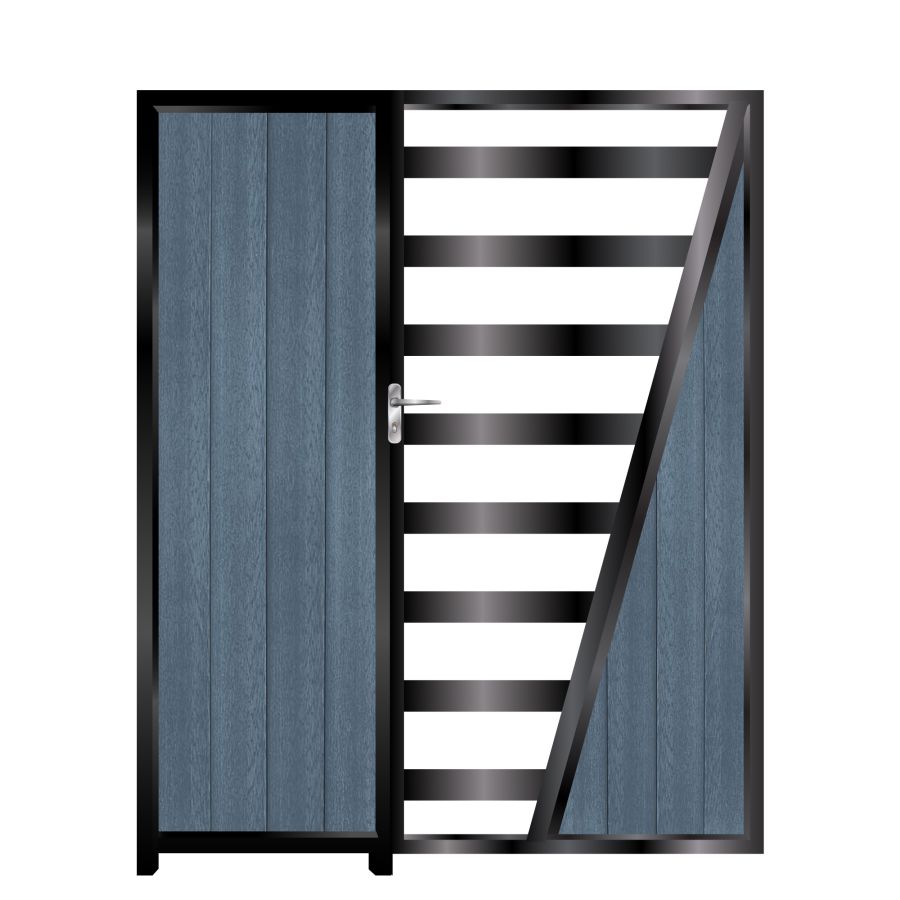 Harris Tall Composite Side Gates & Fixed Panel - 7016 Anthracite Grey_c