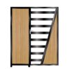 Harris Tall Composite Side Gates & Fixed Panel - Golden Oak Light Brown_c