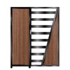 Harris Tall Composite Side Gates & Fixed Panel - Mahogany - Dark Brown_c