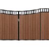 Johnson Composite Sliding Gate - Mahogany - Dark Brown_c