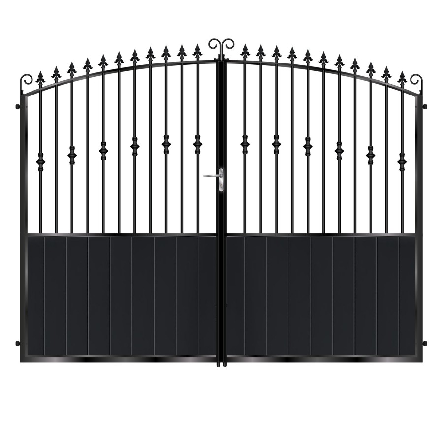 Jones Tall Aluminium Driveway Gate - Black_c