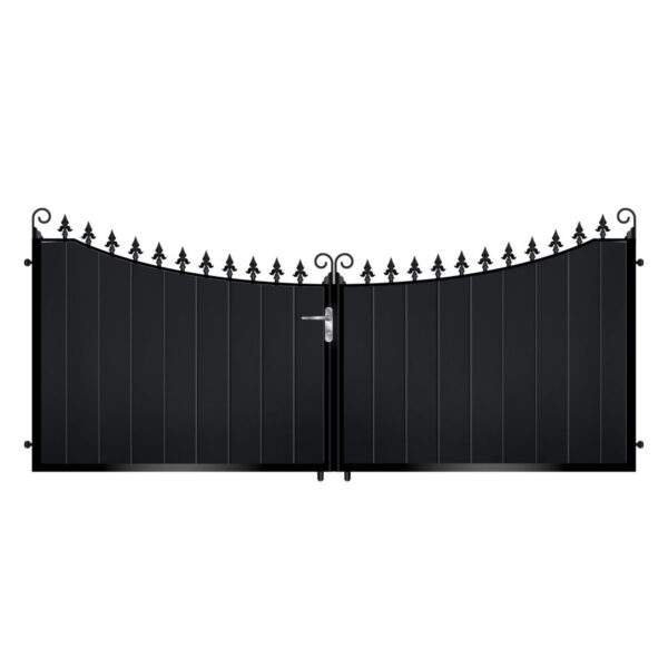 Lamont Short Aluminium Driveway Gate - Black_c
