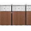 Lindsay Composite Sliding Gate - Mahogany - Dark Brown_c