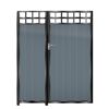 MacKinnon Tall Aluminium Side Gates & Fixed Panel - 7016 Anthracite Grey_c