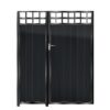 MacKinnon Tall Aluminium Side Gates & Fixed Panel - Black_c