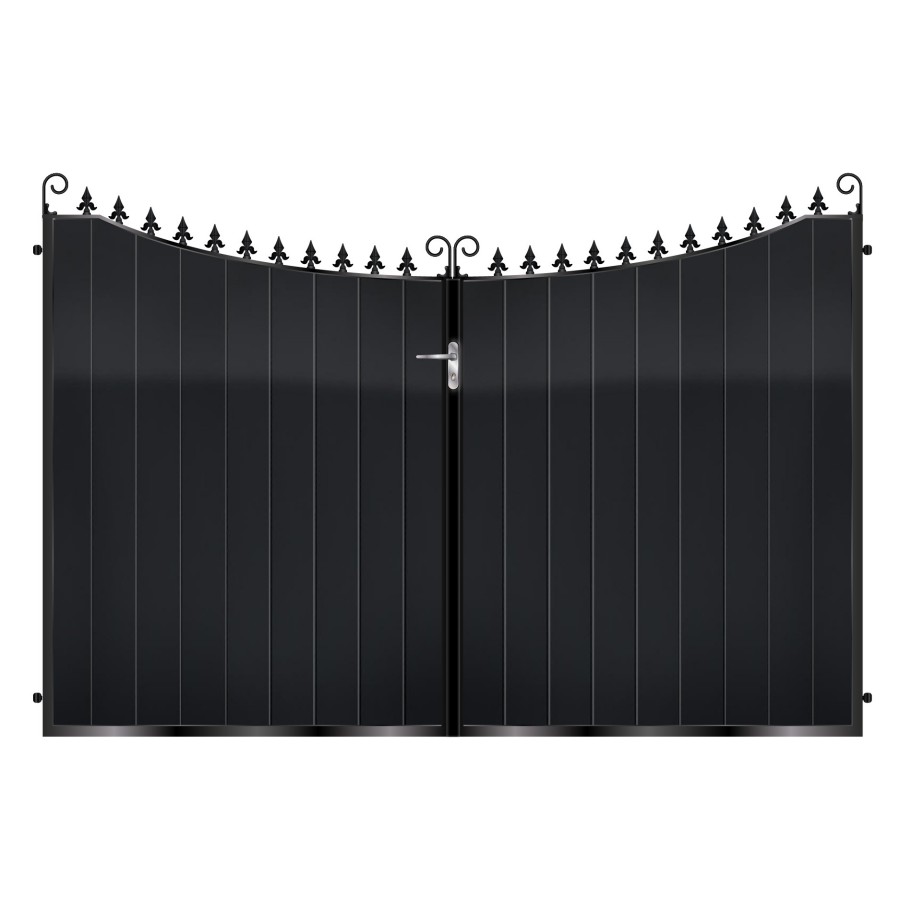 MacLean Tall Aluminium Driveway Gate - Black_c