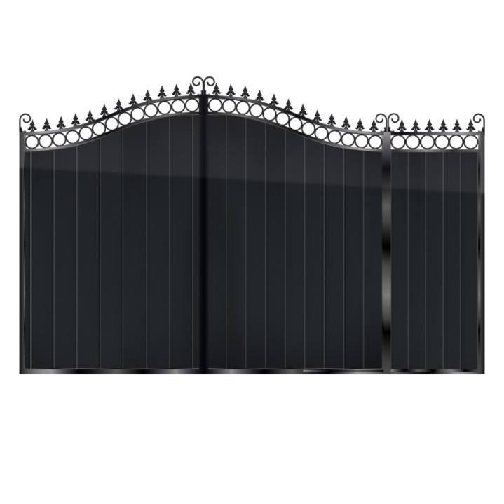 MacMillan Aluminium Sliding Gate - Black_c