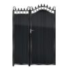 MacMillan Tall Aluminium Side Gates & Fixed Panel - Black_c