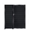 Murchie Tall Aluminium Side Gates & Fixed Panel - Black