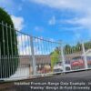 Paisley Premium Metal Bi Fold Driveway Gate White C