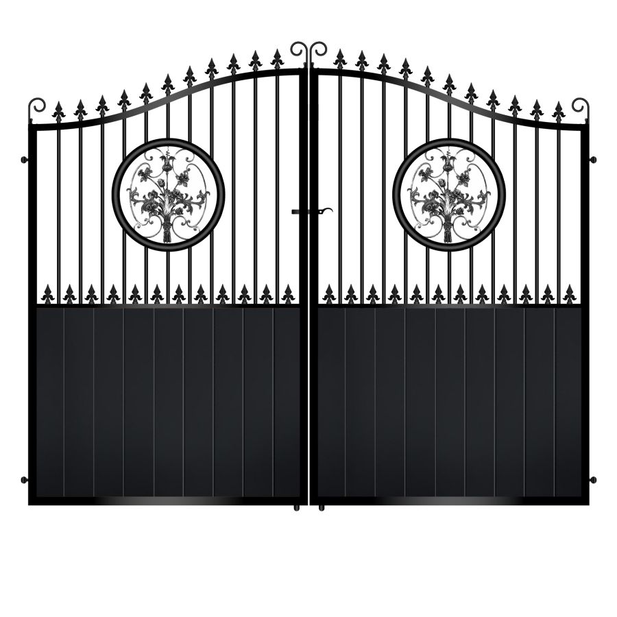 Paterson Tall Aluminium Driveway Gate - Black_c