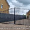 Premium Scarborough Driveway Pedestrian Gates Black Metal C