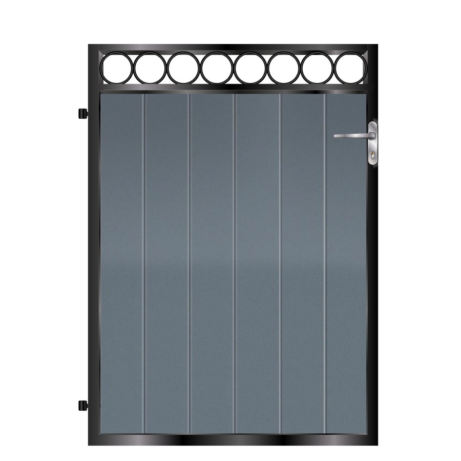 Sinclair Aluminium Garden Gate - 7016 Anthracite Grey_c