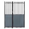 Tomlinson Tall Aluminium Side Gates & Fixed Panel - 7016 Anthracite Grey_c