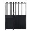 Tomlinson Tall Aluminium Side Gates & Fixed Panel - Black_c