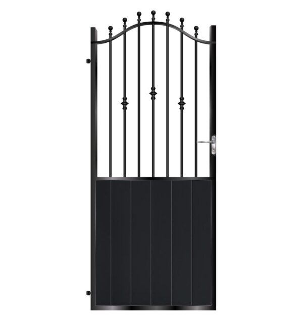 Wallace Tall Aluminium Side Gate - Black_c