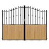 Wallace Tall Composite Driveway Gate - Golden Oak Light Brown_c