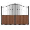 Wallace Tall Composite Driveway Gate - Mahogany - Dark Brown_c