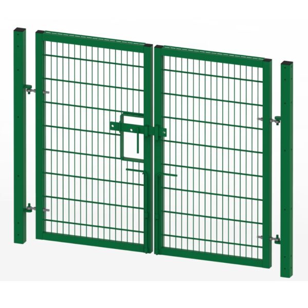 2.4m High x 2.0m Wide - 868 Twin Wire Mesh - Double Leaf Gates