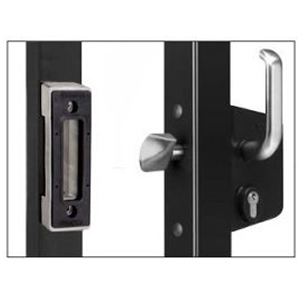 locinox sliding gate lock and keep set black