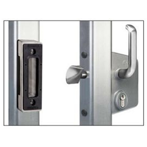 locinox sliding gate lock and keep set silver 2